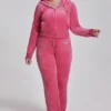 Plus-Size Angel Couture Big Bling Velour Träningsbyxor