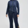 Plus-size-byxor i velour med snäppfickor för 30-årsdagen