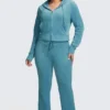 Plus-size Og Big Bling velourträningsbyxor