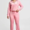 Plus-size Og Big Bling velourträningsbyxor
