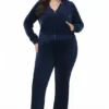 Plus-size Og Big Bling velourträningsbyxor