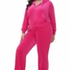 Plus-size Og Big Bling velourträningsbyxor