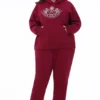 Plus-size små blingade fleece-Sweatpants