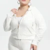 Plus-size Technicolor anpassningsbar Big Bling-velourhuvtröja