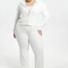 Plus-size Technicolor anpassningsbar Big Bling-velourhuvtröja