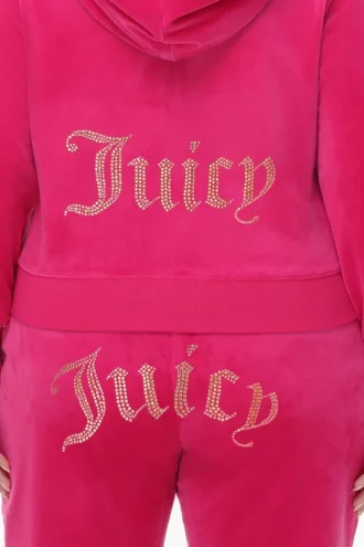 Plus-size Technicolor anpassningsbar Big Bling-velourhuvtröja