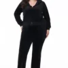 Plus-size Technicolor anpassningsbar Big Bling-velourhuvtröja