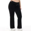 Plus-size Technicolor anpassningsbara Big Bling-velourträningsbyxor