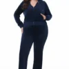 Plus-size Technicolor anpassningsbara Big Bling-velourträningsbyxor