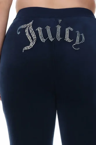Plus-size Technicolor anpassningsbara Big Bling-velourträningsbyxor
