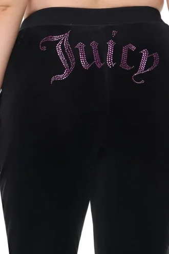 Plus-size Technicolor anpassningsbara Big Bling-velourträningsbyxor