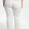 Plus-size Technicolor anpassningsbara Big Bling-velourträningsbyxor