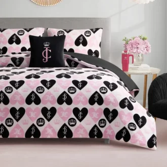 Plush Queen Heart Logo vändbart täckeset