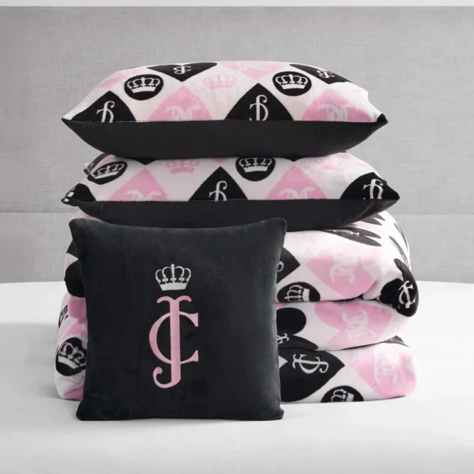 Plush Queen Heart Logo vändbart täckeset