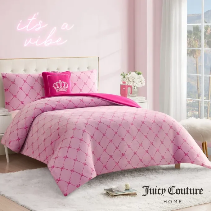 Plush Trellis Link vändbart täckeset