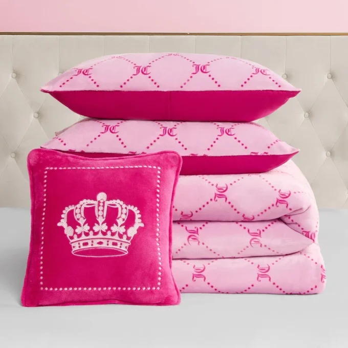 Plush Trellis Link vändbart täckeset