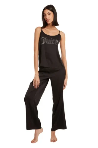 Pyjamas-set med satin-camisole