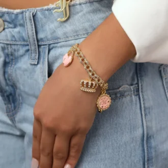 Rosa armband med pavé-detaljer