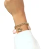Rosa armband med pavé-detaljer