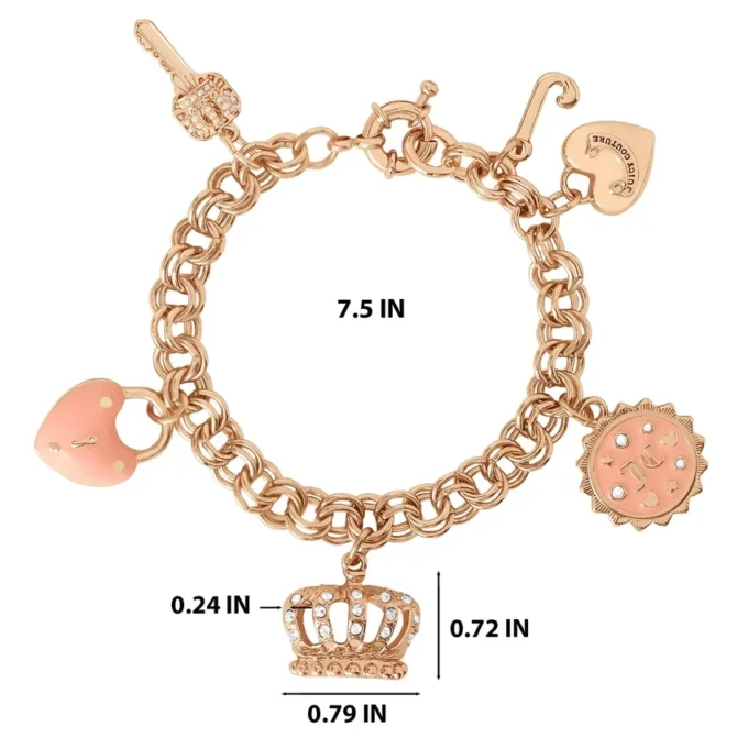 Rosa armband med pavé-detaljer