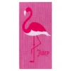 Rosa flamingo-handduk i bomull