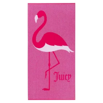 Rosa flamingo-handduk i bomull