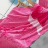 Rosa flamingo-handduk i bomull