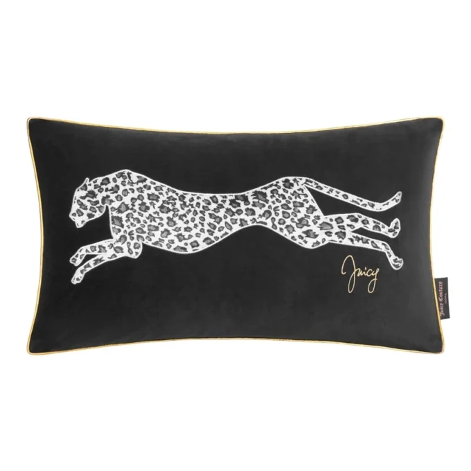 Sammetkudde med leopardmönster