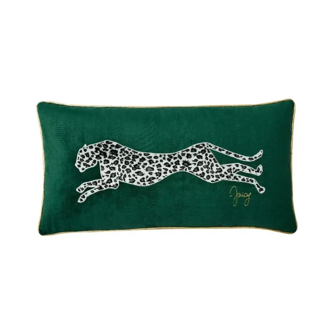 Sammetkudde med leopardmönster