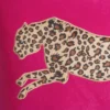 Sammetkudde med leopardmönster