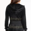 Scorpio anpassningsbar Big Bling-velourhuvtröja