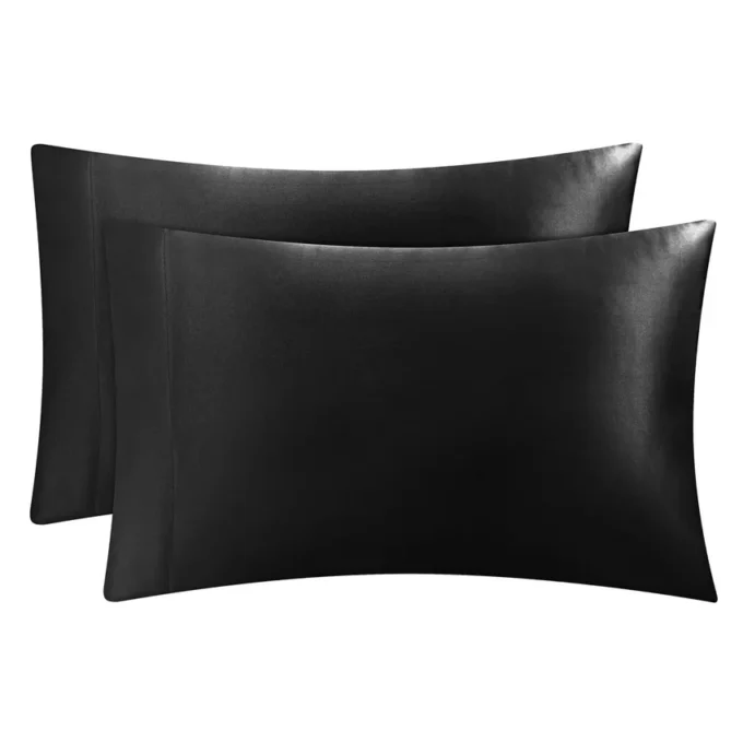 Set med enfärgade satängörngott