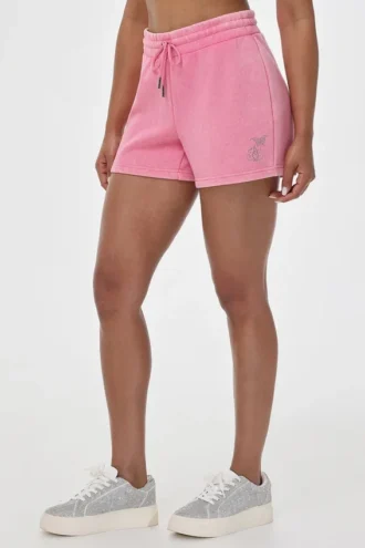 Små blingiga fleece-shorts med fjärilsmönster