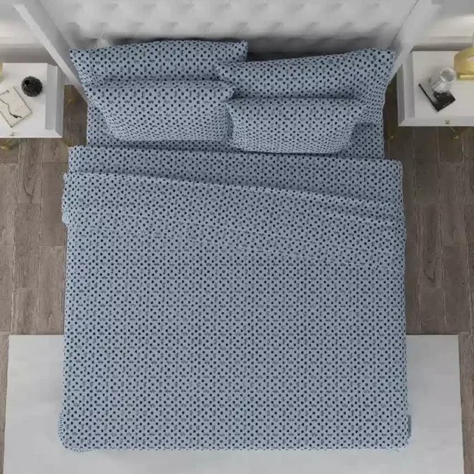 Sänglakan i tryckt mikrofiber