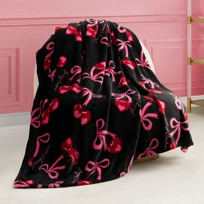 Söta körsbärsrosetter Plush-filtar