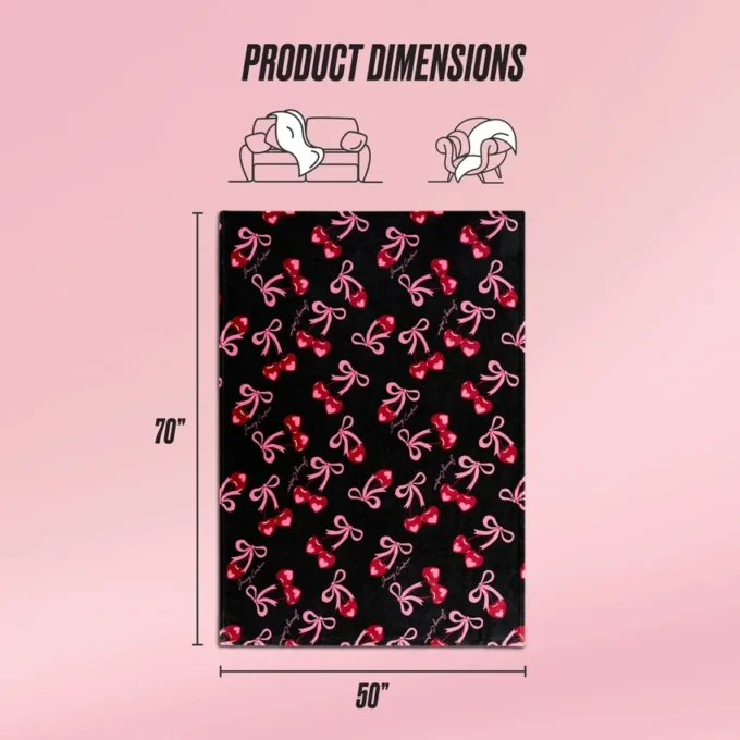 Söta körsbärsrosetter Plush-filtar