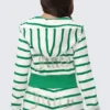 Stripe Bling-frottétröja med huva