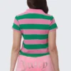 Striped broderad babypolo