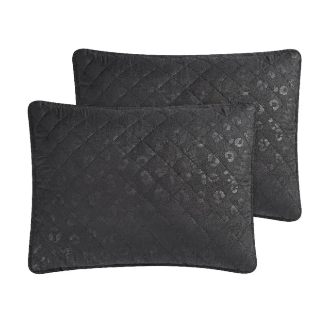 Svart leopardmönstrat täckeset