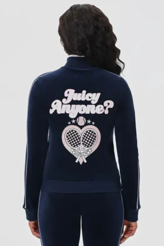 Tennisjacka med hög krage