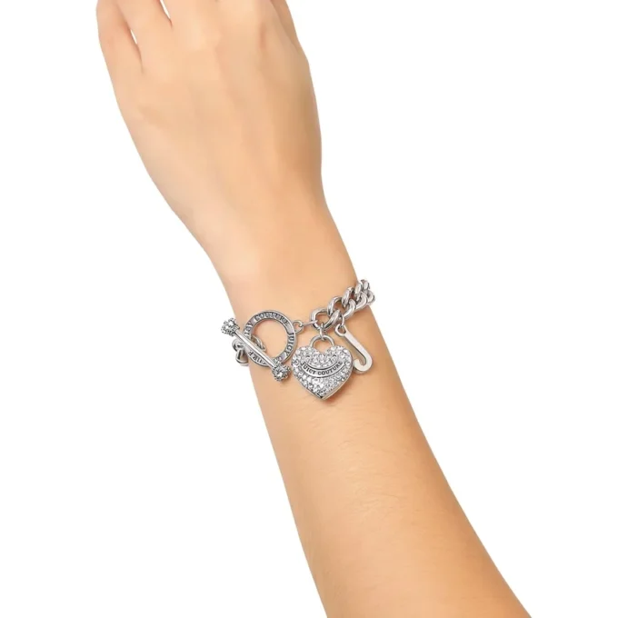 Toggle-armband med kristallhjärta