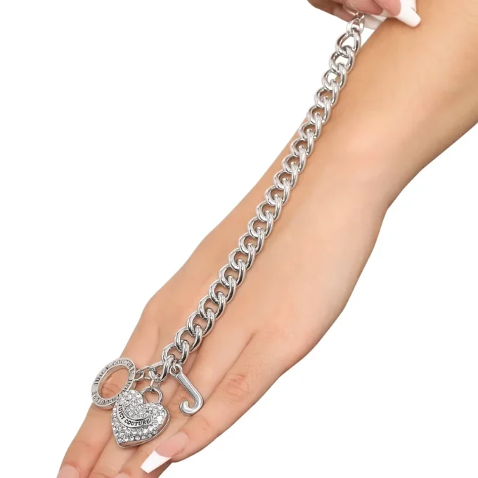Toggle-armband med kristallhjärta