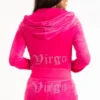Virgo anpassningsbar Big Bling-huvtröja i velour